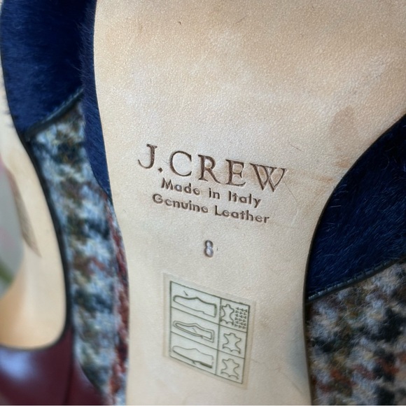 J Crew Leather, Wool and Cow Hide Pumps- Size 8 - Picture 9 of 14